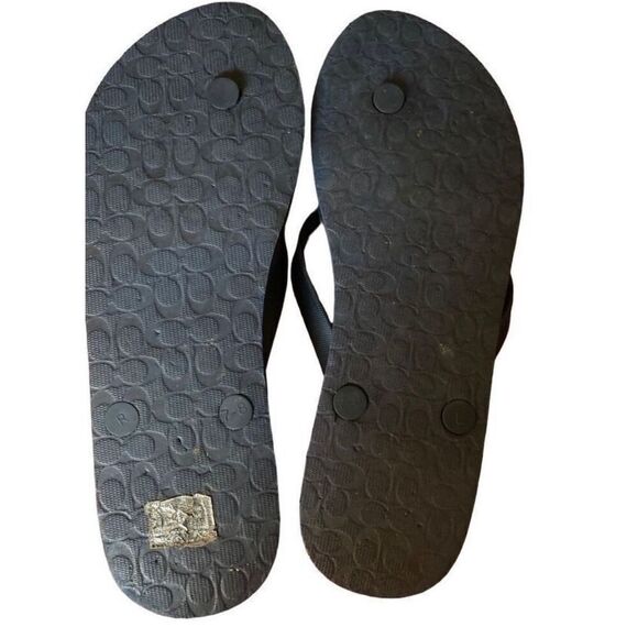 Coach women’s New York, Alessa geometric, print logo, flip-flop sandals, size 8 - Picture 6 of 6